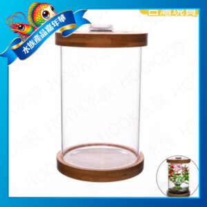 【Hook水族】迷你小型魚缸 鬥魚缸 積木魚缸 迷你魚缸 創意 玻璃鬥魚缸 辦公桌面小魚缸 七彩變色